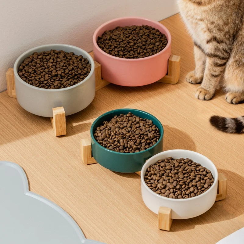 Pet Bowls With Wooden Stand high quality